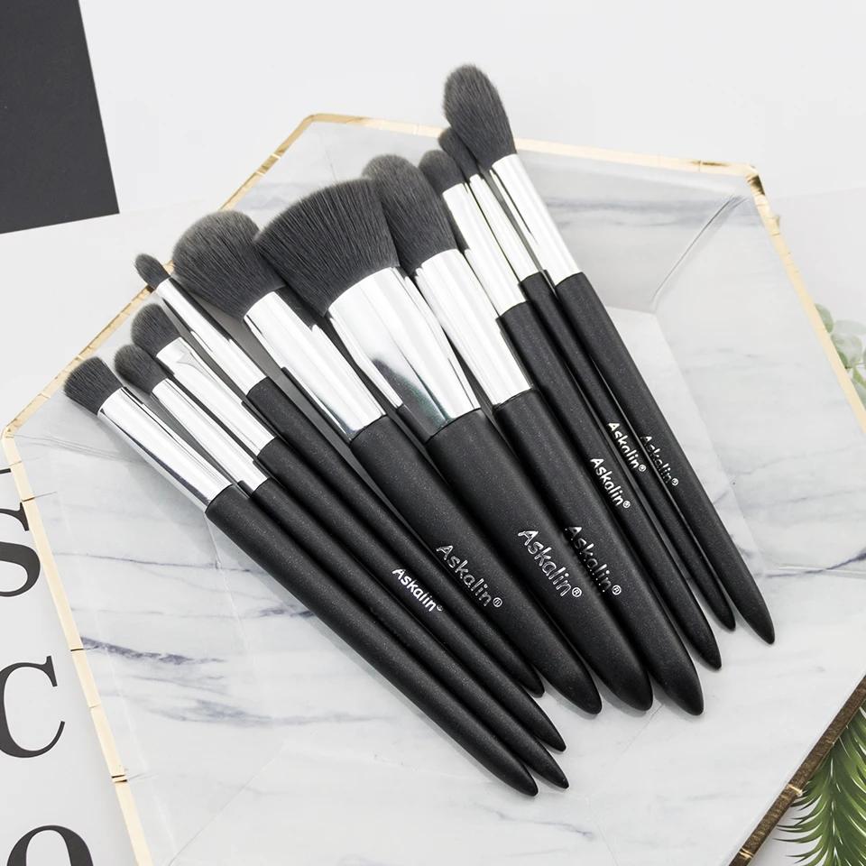 Askalin классический матово серый синтетический набор кисточек для макияжа глаз
