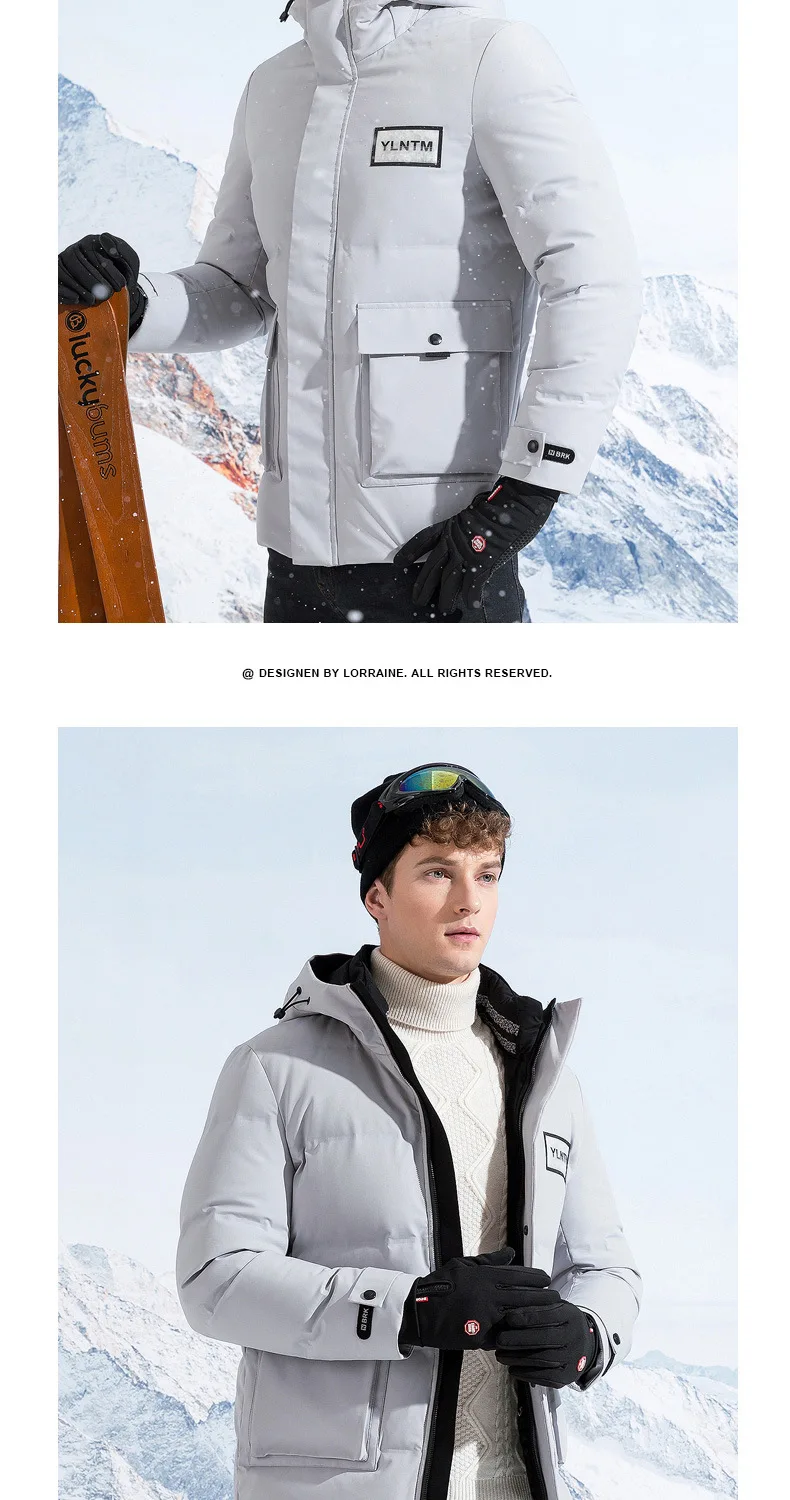 MEN'S down Jacket Men's Short-Style Coat Slim Fit Stand Collar Cold Tops Youth Business Casual Coat