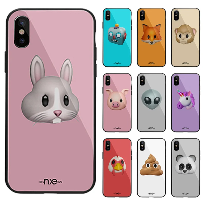 Роскошный чехол для IPhone X, чехол с милым мультяшным рисунком из ТПУ и закаленного стекла, задняя крышка для IPhone X 10, чехол, стильные чехлы Marvel, пленка