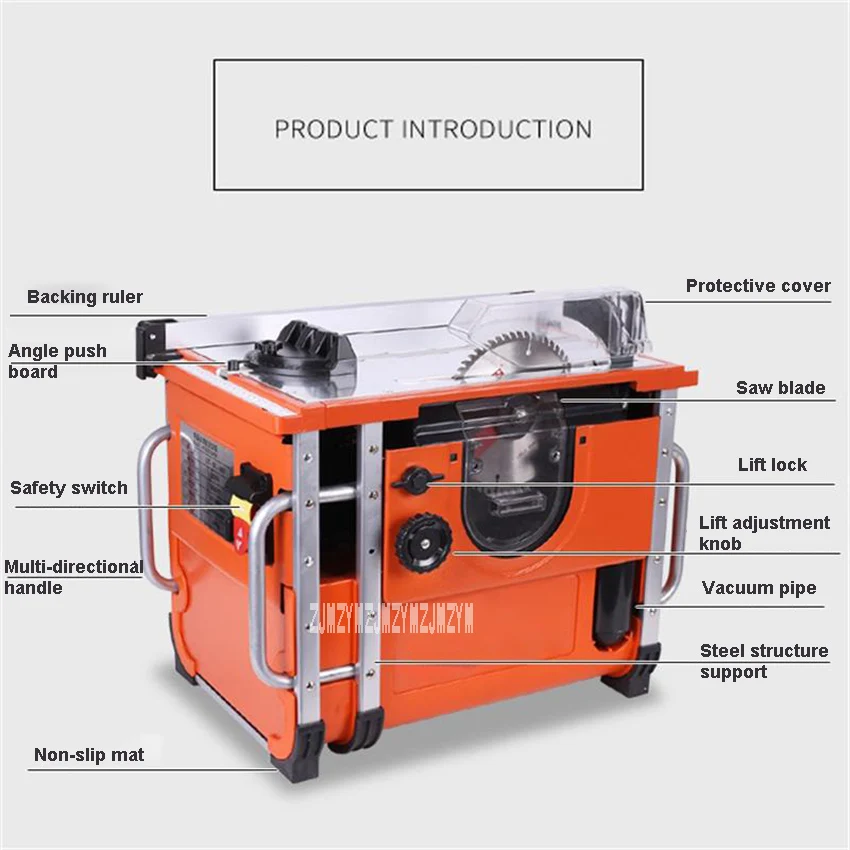 LC-ST-007 многофункциональная беспылевая пила, деревообрабатывающая машина для резки твердой древесины, электрическая пила, мини-Настольная пила 220 В 2700 Вт 4900 об/мин
