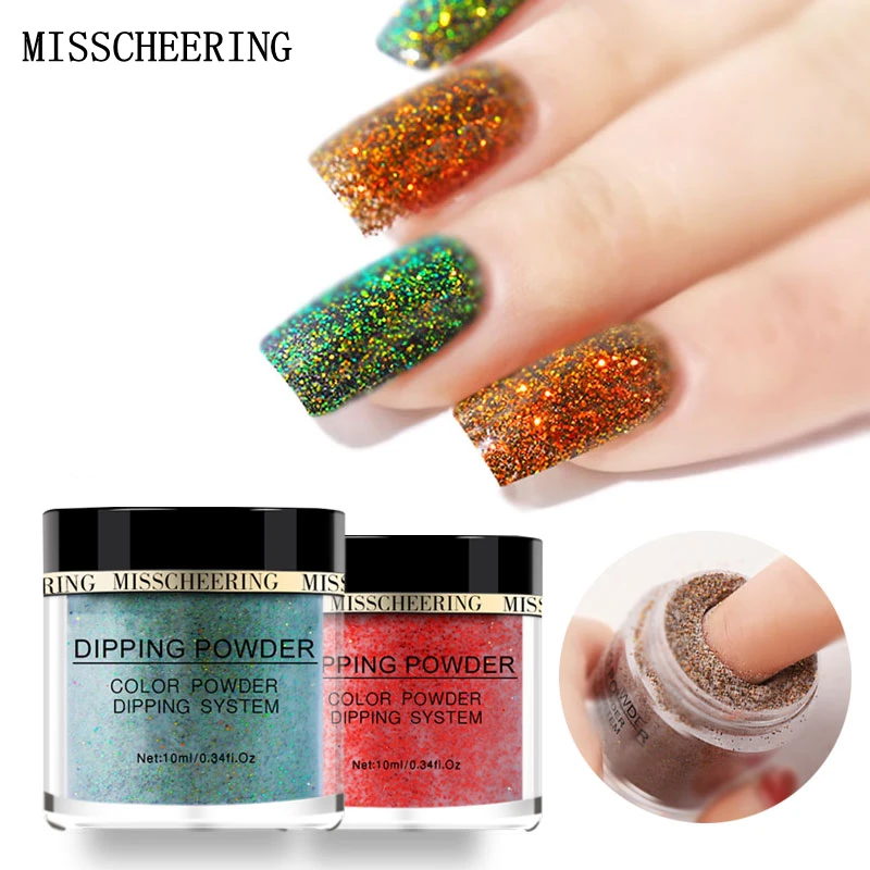 

1 Bottle Starry Sky Laser Dipping Powder Mirror Glitter Pigment Nail Art Decoration Nail Polish Design DIY Christmas Natural Dry