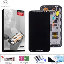 AMOLED Дисплей для Motorola Moto X2 LCD в сборе с тачскрином на рамке черный белый
