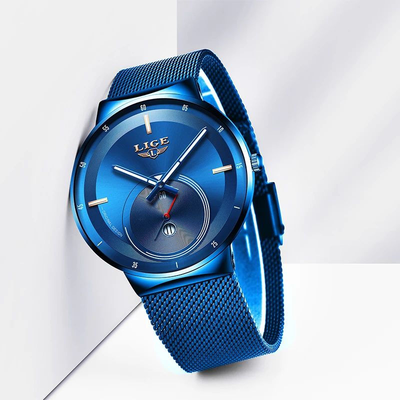 Женские часы Reloj Mujer 2020 LIGE модные повседневные водонепроницаемые кварцевые с