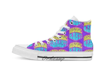 

Shagadelic baby Custom Casual High Top lace-up Canvas shoes sneakers Drop shipping