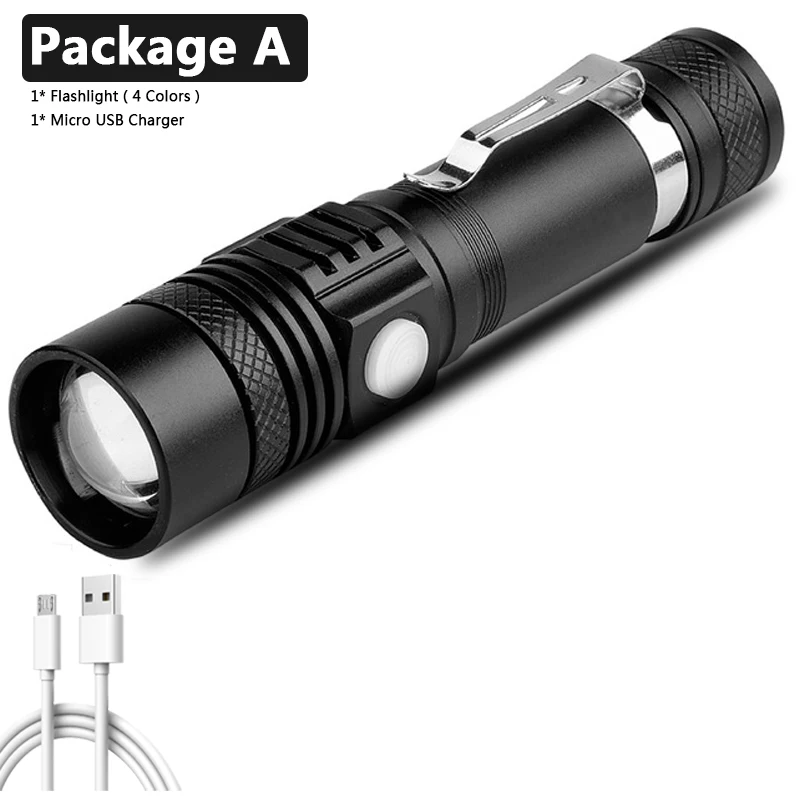 rechargeable torch CEHOLYD Ultra Bright LED Flashlight With T6 L2 V6 lamp Waterproof Torch Zoomable 4 lighting modes Multi-function USB charging blacklight flashlights Flashlights