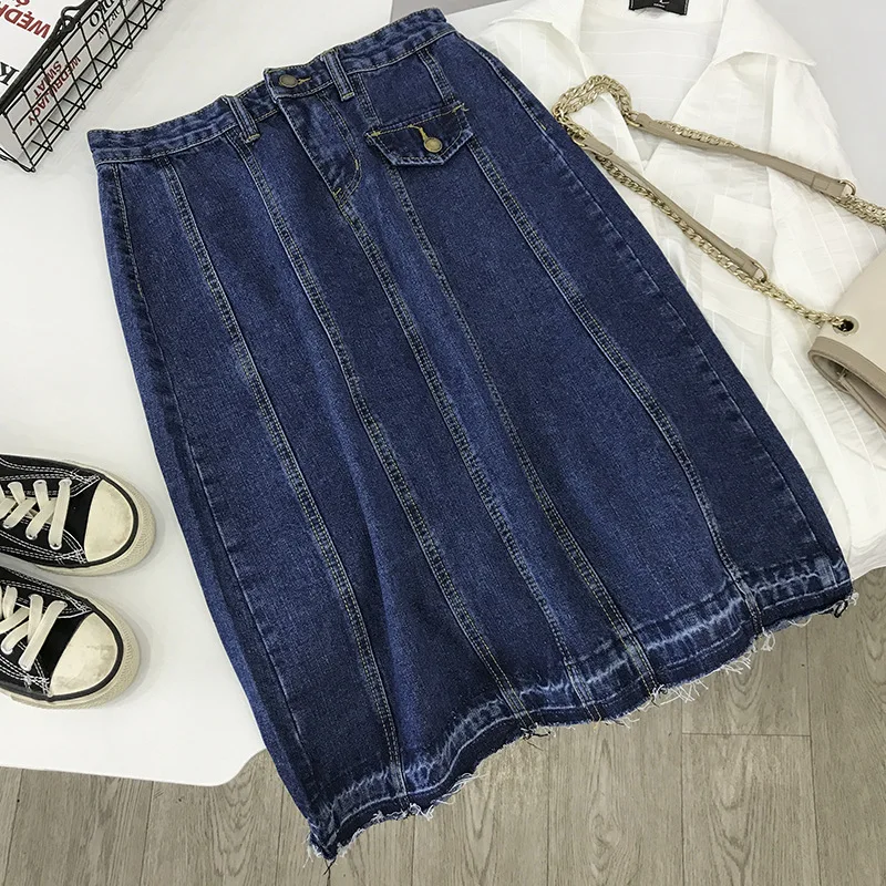 

Stock Women's Dress Overstock Autumn And Winter Versatile College Style High-waisted Cowboy Hong Kong Flavor Skirt Slimming 11.1