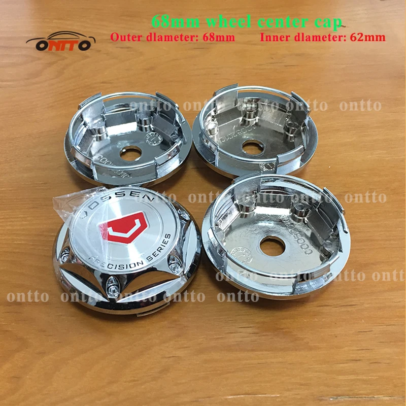 

20pcs 68MM vossen Sticker Badge Emblem vossen Wheel Center Cap Hub Caps Wheels Cover silvery red