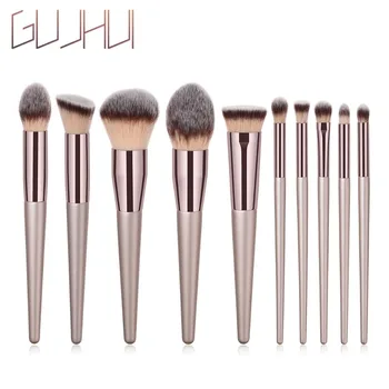 

1 ps Luxury Champagne Makeup Brushes Set For Foundation Powder Blush Eyeshadow Concealer Lip Eye Make Up Brush Cosmetics Beauty