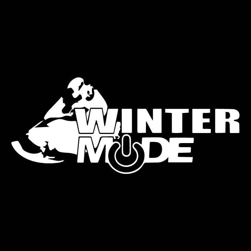 YJZT 18.1CM*7.5CM Snowmobile Decal Winter Mode Creative Car Styling Decoration Decals Cartoon Car Stickers C31-0516