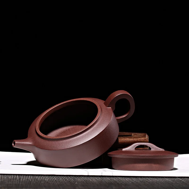 Yixing New Products Yixing Clay Teapot Raw Ore Purple Clay Entirely Handmade for Making Cao Zhigang Weeks Disc Tea Set Gift Box