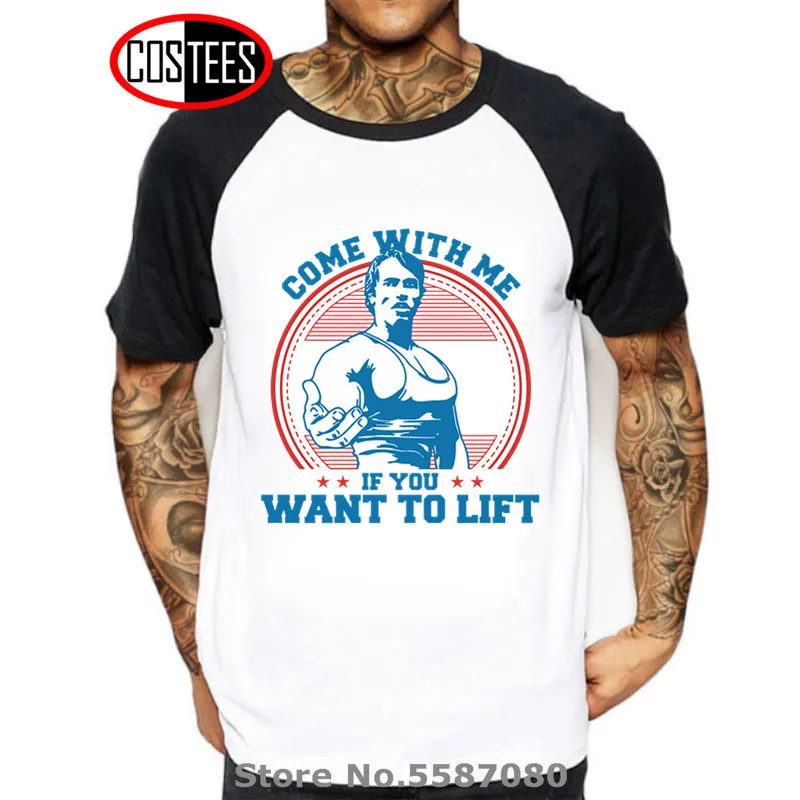 Приходите со мной если вы хотите футболка lift Arnold повседневные мужские