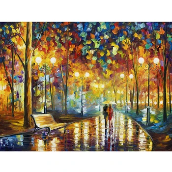 

1000pcs Office Romantic Crafts DIY Jigsaw Paper Educational Toy Gift Noctilucent Eco-friendly For Adult Landscape Puzzles