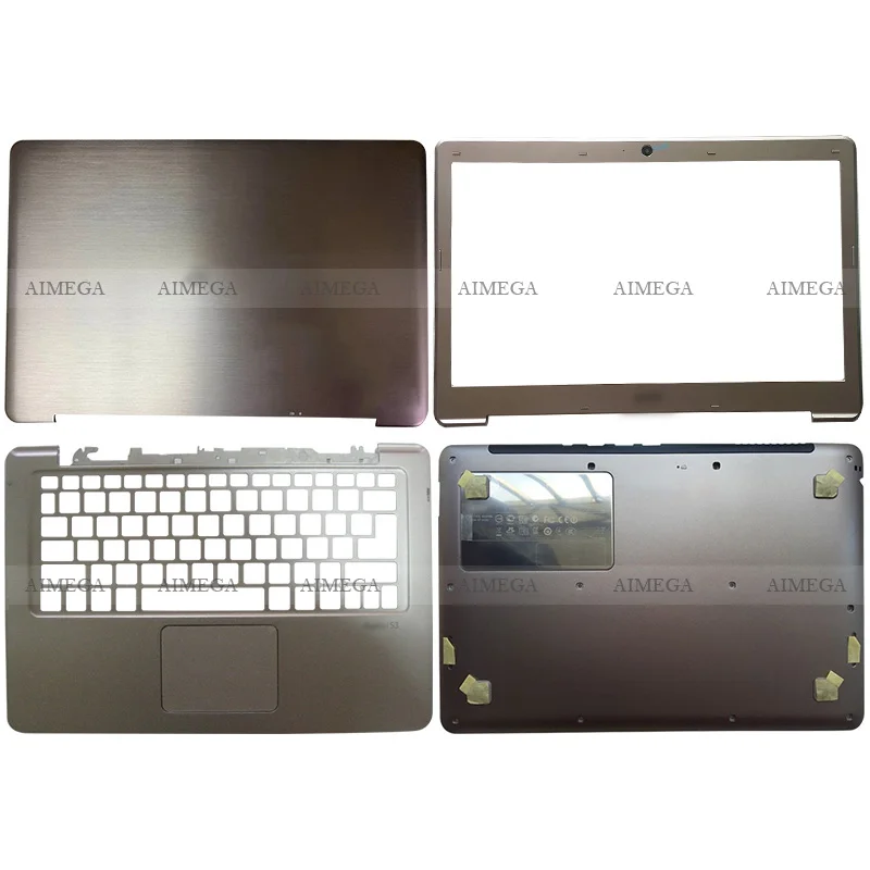 

NEW Laptop LCD Back Cover/Front bezel/Palmrest/Bottom Case For Acer Aspire S3 S3-371 S3-391 S3-951 MS2346