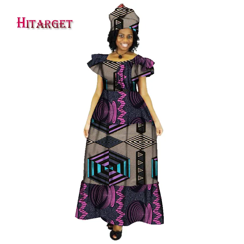 Женское платье с принтом Bazin Riche длинное в африканском стиле модель WY257|dress for|dress for