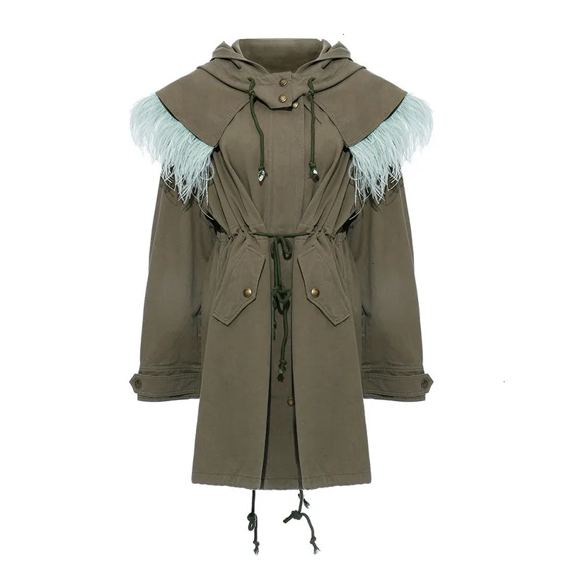 

Loose Fit Cotton-padded Split Two Piece Jacket New Fur Hooded Long Sleeve Women Coat Fashion Tide Autumn Winter 2019 F245