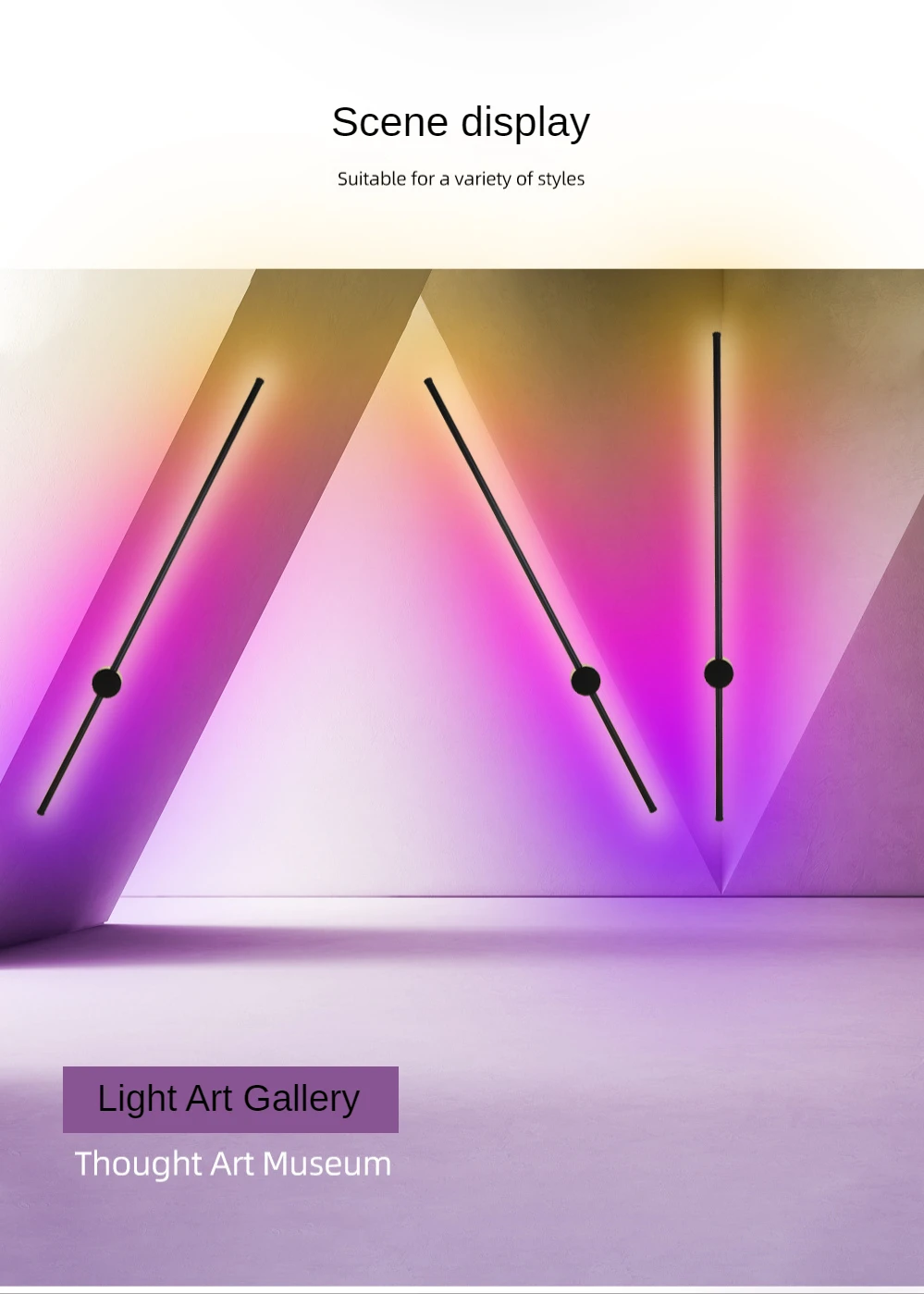 wall sconces for living room Led Wall Lamp Long RGB Wall Light Atmosphere Decor For Home Bedroom Living Room Bar Corridor Sofa Background Wall Linear Fixture led wall lamp