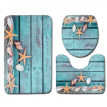 

3Pcs Bathroom Mat Set Kitchen Bath Mat Carpet Bathroom Toliet Rug Washable Bathroom Mat Carpet Bathroom Bathroom Rug BA01