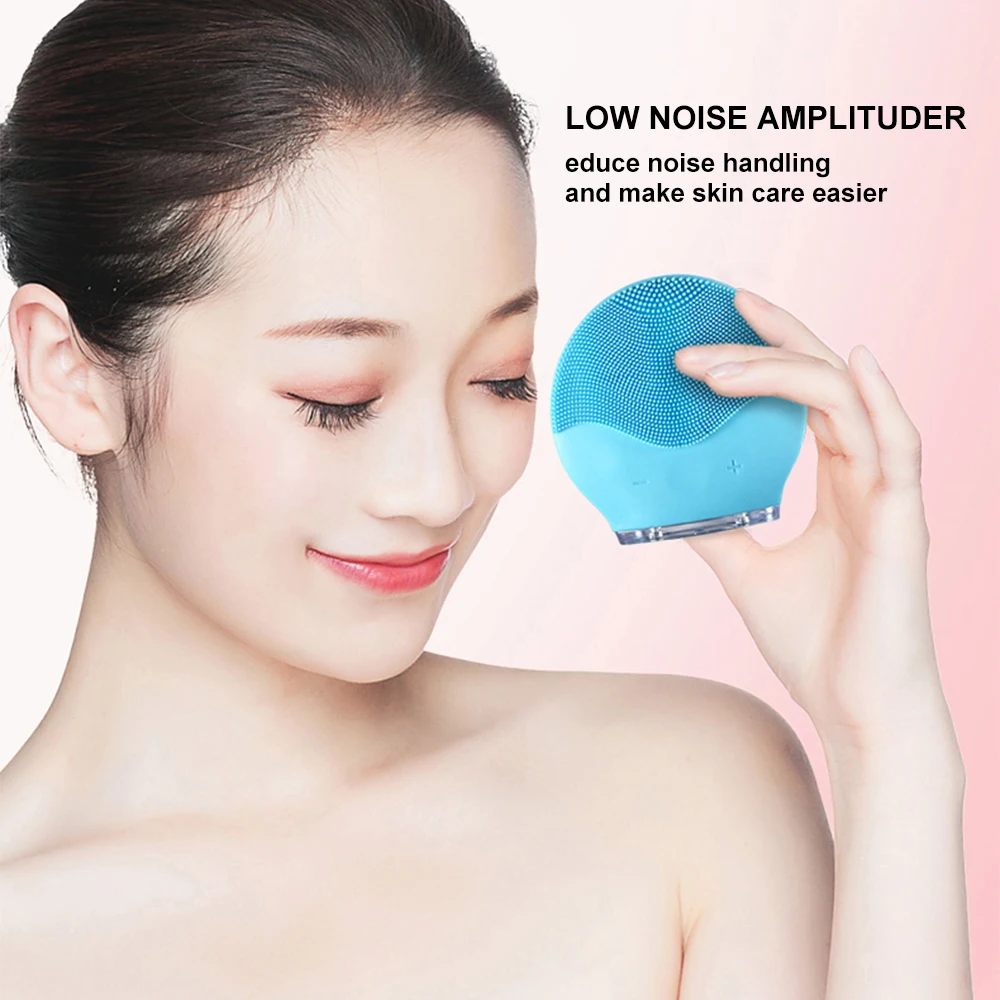 

Electric Facial Cleansing Brush silicone Face Cleansing Tool USB Waterproof Washing Face Machine Deep Cleaning Face Brush