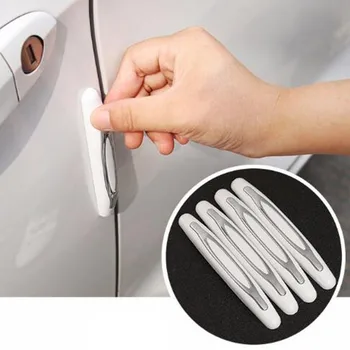 

New 4pcs Car Door Scratch Protector Anti-collision Trim Stickers for Skoda Octavia A2 A5 A7 Fabia Rapid Superb Yeti Roomster