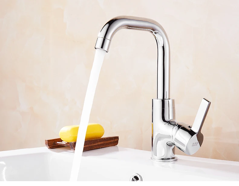 Chrome Kitchen Faucets SDSN Quality Zinc Alloy Kitchen Sink Faucet 360 Rotation Kitchen Mixer Tap Polished Chrome Kitchen Faucet