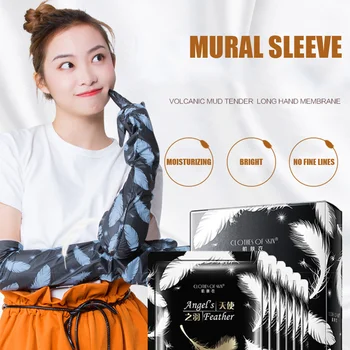 

Hot sale 2pcs/Set Long Hand Mask Gloves Moisturizing Whitening for Dry Hands Exfoliation FRE