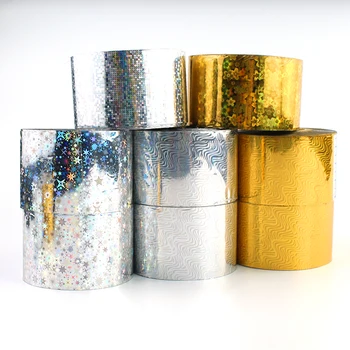 

1 Roll 120m Holographic Transfer Sticker Colorful Laser Metallic Nail Foils Rainbow Starry Shimmer Manicure Nail Art Decoration