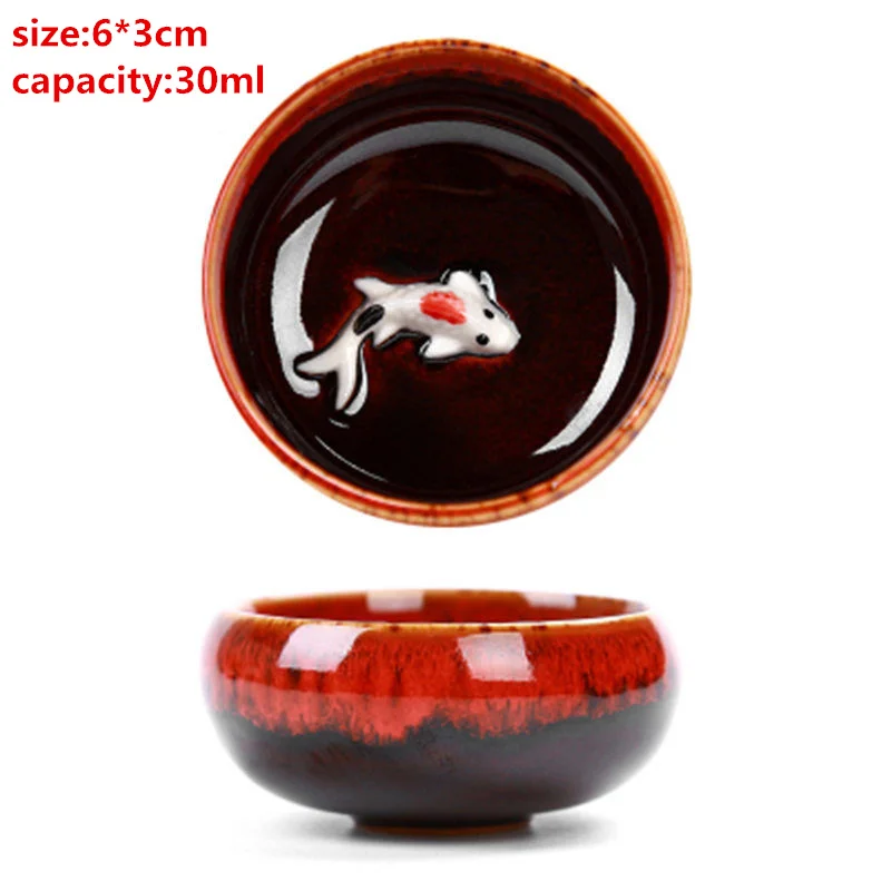 

High Quality 4 pcs/lot China Dehua Colorful ceramic cup Binglie tea cup Beautiful Environmental protection