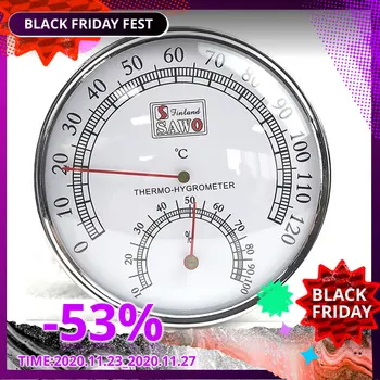 

Stainless Steel Case Steam Sauna Thermometer Hygrometer In room accessories