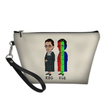

Customized Cartoon Ruth Bader Ginsburg Print Women Cosmetic Bag Travel Make Up Pouch Neceser Toiletry Organizer Case Clutch Tote