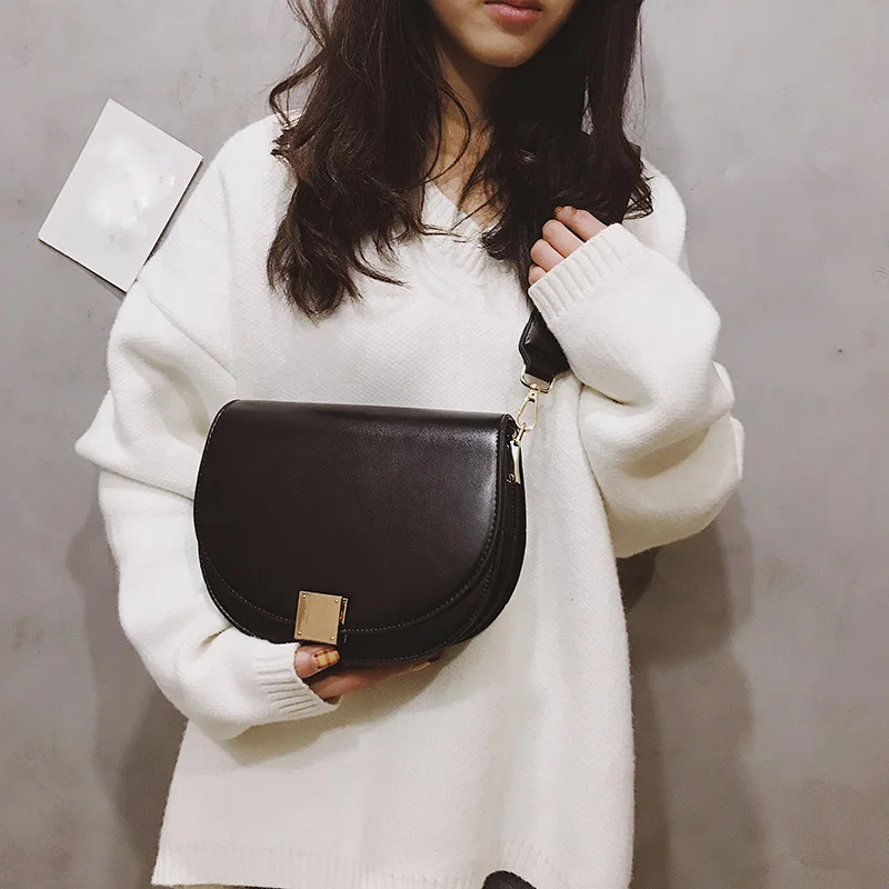

2019 Luxury Handbags Women Bags Designer PU Leather Shoulder Bag Fashion Vintage Saddle Bag Mini Brand Flip Crossbody Clutch
