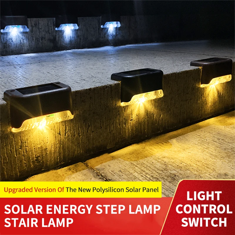 Solar Powered LED Deck Stairs Outdoor Garden Wall Fence Yard Lamp Lights  US