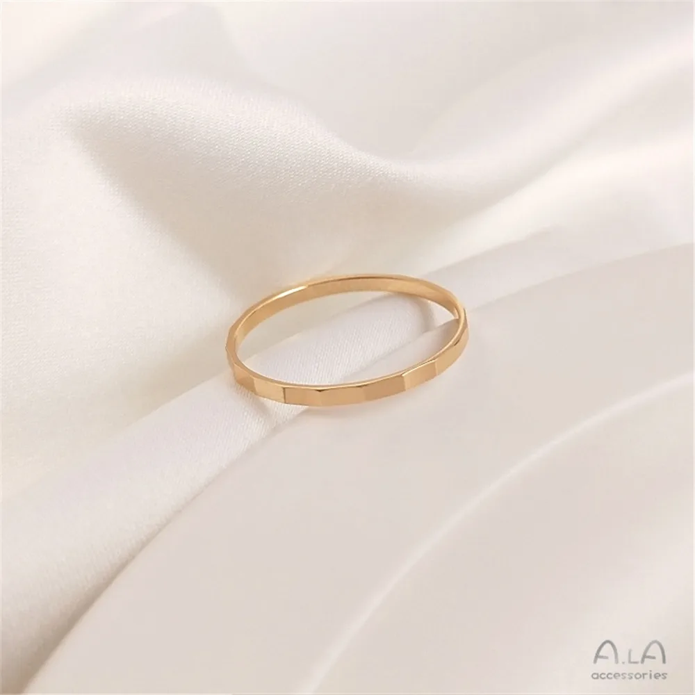 14K 도금 골드 배치 플라워 웨이브 링, 심플한 인스 윈드 링 조합 테일 링, 여성 타이드 DIY 링