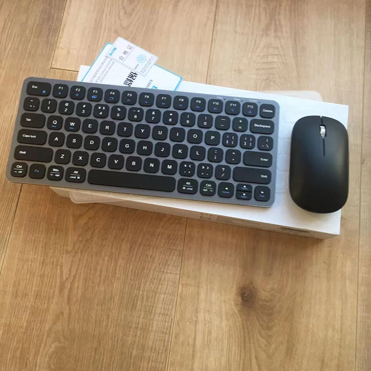B.O.W  2.4Ghz Wireless Keyboard and Mouse Combo for computer with Nano USB Receiver, 78 Keys Rechargeable & Whiper-quiet Design