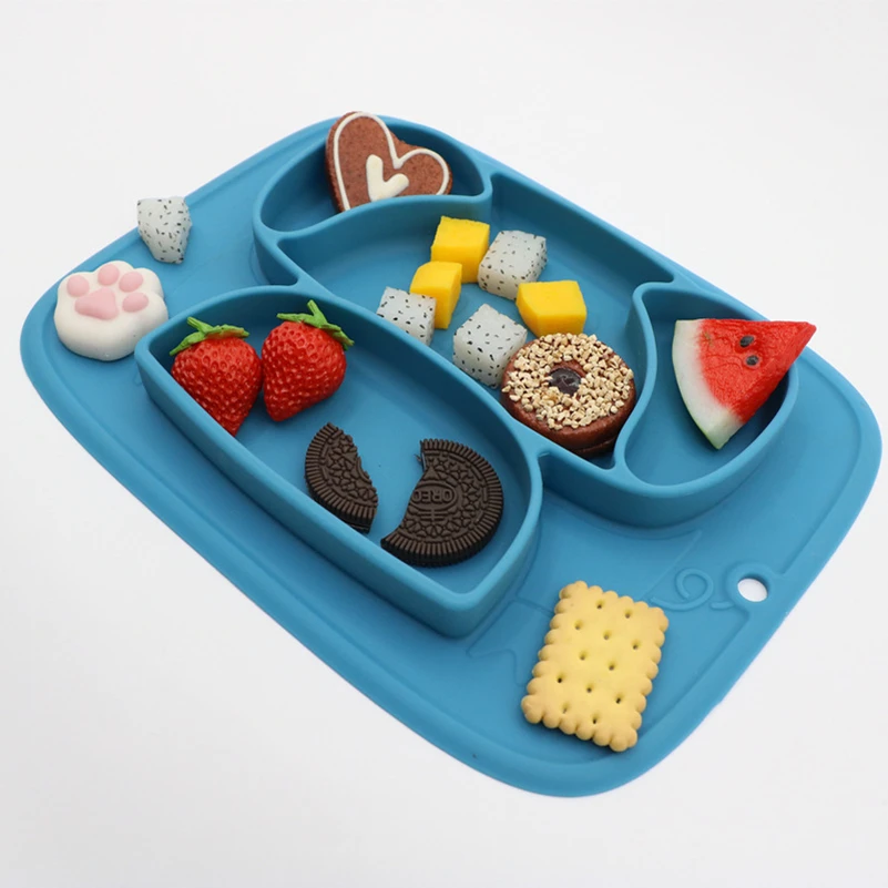 Детский Силиконовый Лоток присоска для кормления ребенка vajillas plato блюда