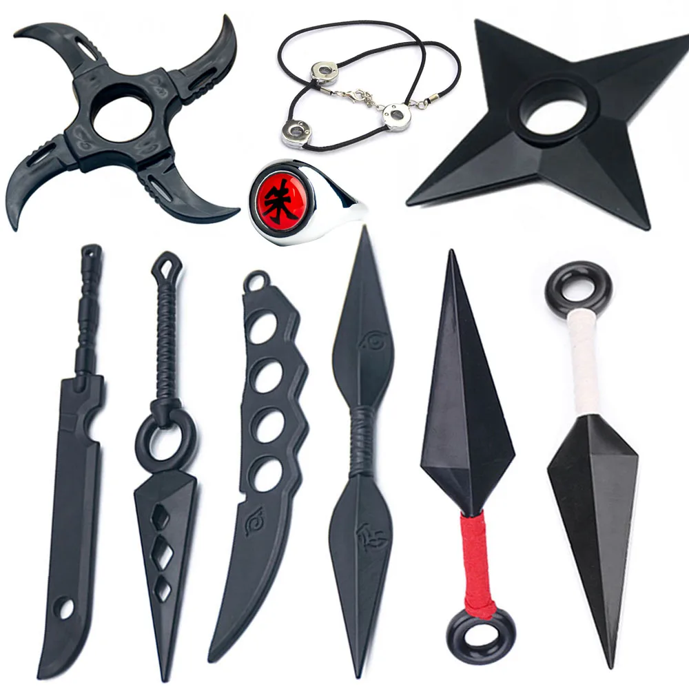 Anime Naruto Arma De Plástico Dos Desenhos Animados Naruto Cosplay  Acessórios Espada Kunai Shuriken Figura Ação Crianças Brinquedo Novidade  Presente - Figuras De Ação - AliExpress