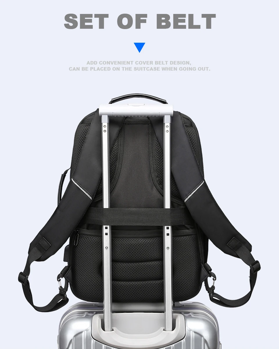 Laptop Backpack 15.6 Inch Men's Business Waterproof Notebook Bags Pack Travel USB Charging Male School Bagpack Anti Theft RFID (13)
