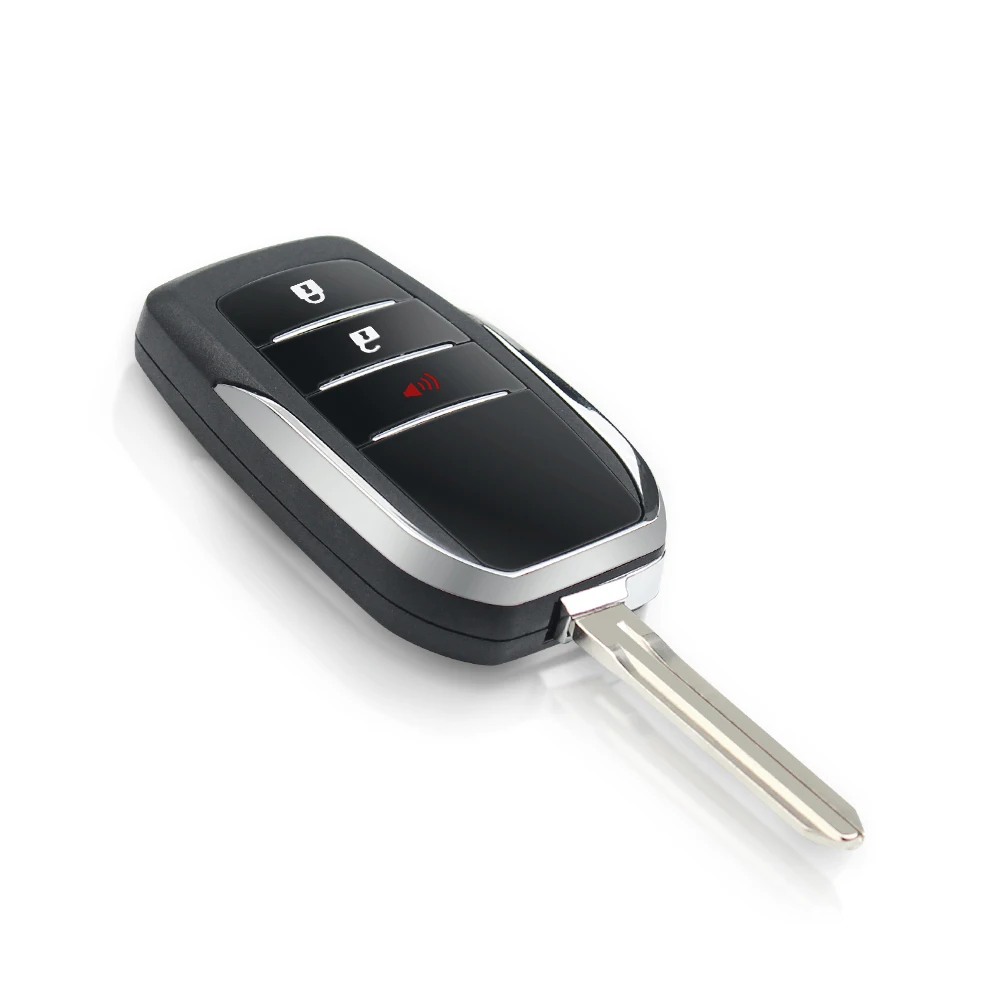 KEYYOU Toy43 Клинок пустой модифицированный флип сменный Футляр для ключей Toyota Prius RAV4