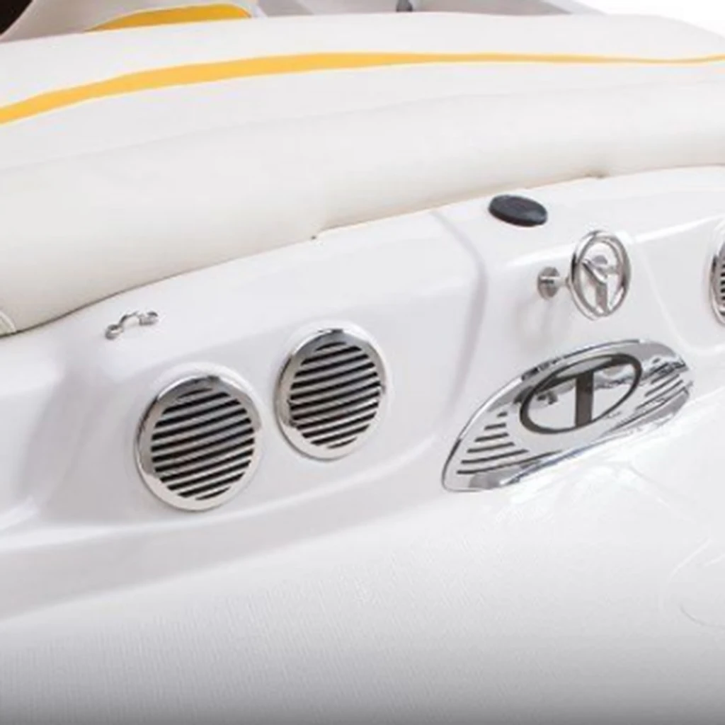 2 Pack Round Louvered Vent 4in 100mm- Marine Boat Air Vent, 316 Stainless Steel Caravan Vents (81933SS-HP)