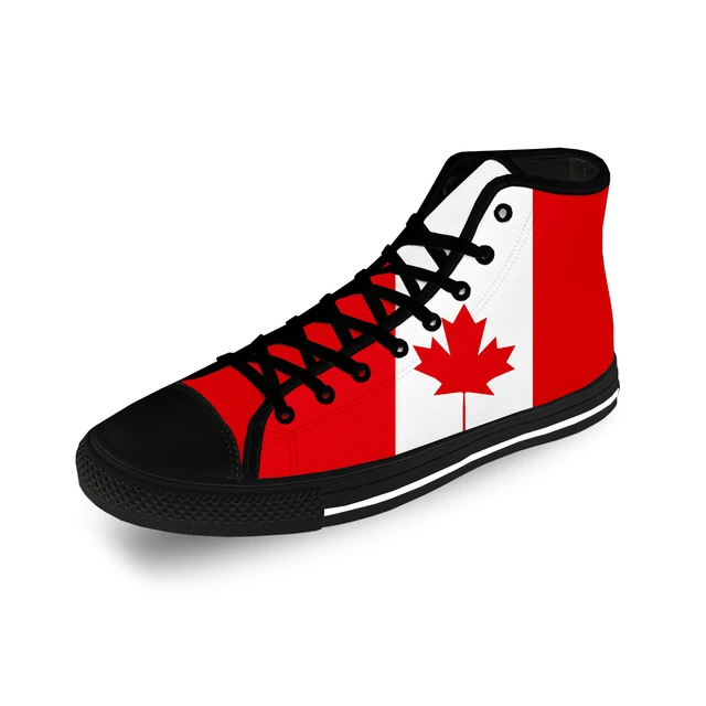 Canada Flag Red Maple Hot Funny Casual Cloth Fashion 3D Print High Top  Canvas Shoes Men Women Lightweight Breathable Sneakers - AliExpress