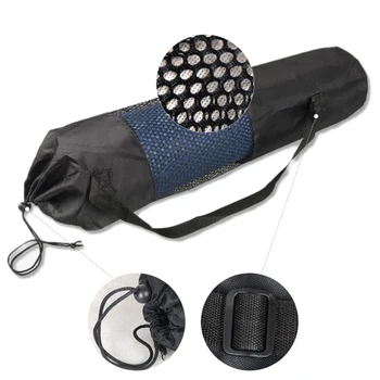 

Portable Mesh Bag Yoag Mat Storager Carrier Organizer Drawstring Bags with Adjustable Shoulder Strap XR-Hot