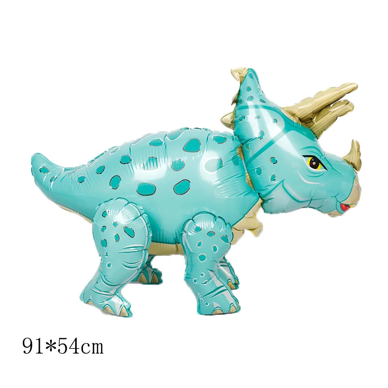 1pc Large 4D Dinosaur Foil Balloons Green Standing Dragon Birthday Party Decorations Kids Supplies Boy Toys Air Globos | Дом и сад