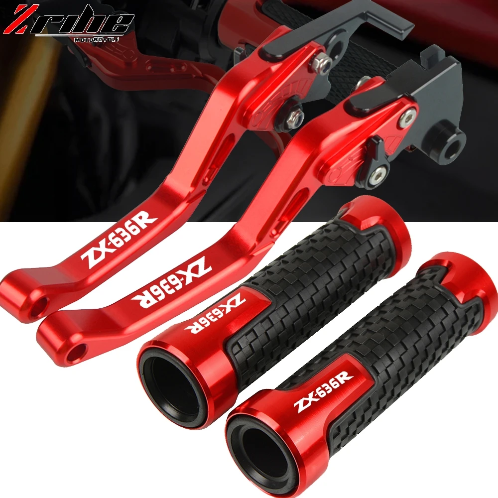 

For Kawasaki ZX636R ZX6RR ZX 636R 6RR 2005 2006 Motorcycle Accessories Aluminum Brake Clutch Levers Handlebar Handle Hand Grips