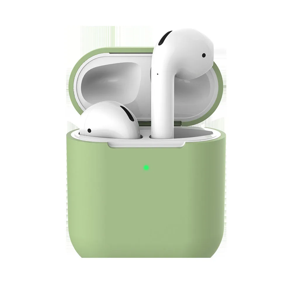 Мини Мягкий силиконовый чехол для Apple Airpods, ударопрочный чехол для Apple, гарнитура для Airpods, ультра тонкий защитный чехол Air Pods - Цвет: qianluTC2dai