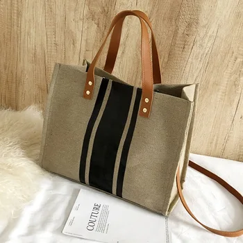 

Spring 2020 Korean canvas handbag ladies' business commuting bag one shoulder canvas big bag for replacement