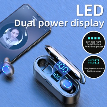 

TWS Bluetooth V5.0 Wireless Earphones Sports Waterproof Wireless Earphone With Led Display Headset Earbuds For Xiaomi iphone