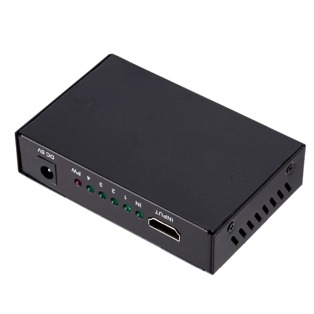 Ultra HD 4K HDMI сплиттер 1X4 порта Full HD 1080p 4K* 2K видео HDMI Коммутатор HDMI 1 вход 4 выхода концентратор ретранслятор усилитель