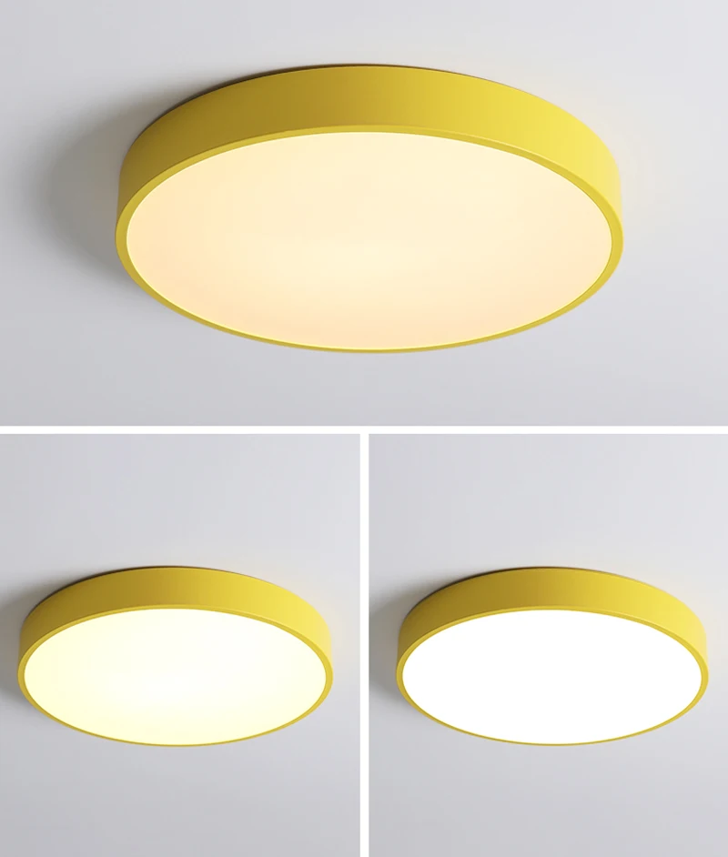 Современные светодиодные потолочные лампы круглый лампа для спальни потолочный светильник с регулируемой яркостью, светильник для гостиной, поверхностное крепление светильник для ванной комнаты светодиодный светильник