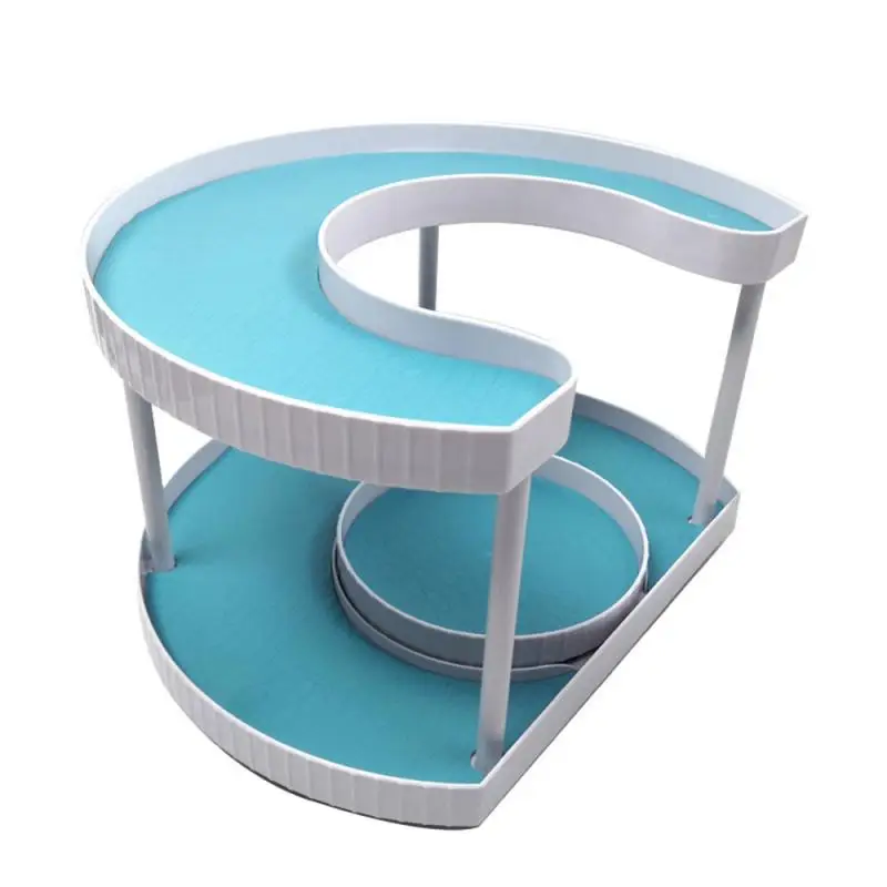 2 camadas multifuncional rotativa spice rack de