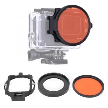 

JSR JUNESTAR 58mm Red Diving Filter for Gopro5 Action Camera Portable Optical Glass Underwater Diving Filter with 16X Macro Lens