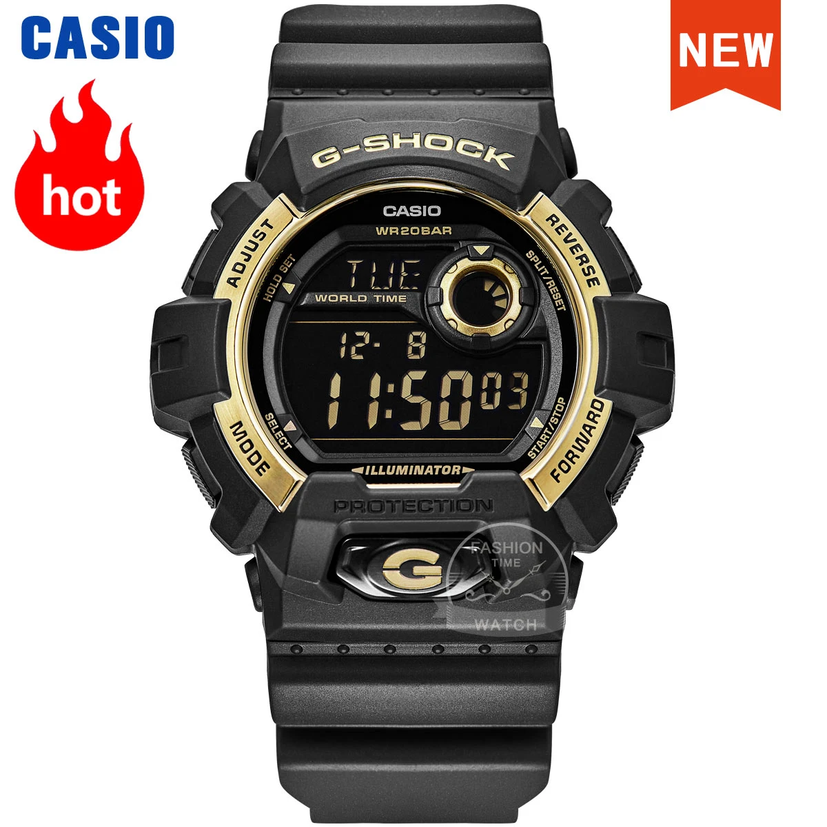カシオ メンズ防水スポーツウォッチ メンズ腕時計 Gショック ブラック ゴールド リバースディスプレイ 耐水性 クォーツ クォーツ時計 Aliexpress カシオ メンズ防水スポーツウォッチ メンズ腕時計 Gショック ブラック ゴールド リバースディスプレイ 耐水性 クォーツ クォーツ時計 Aliexpress